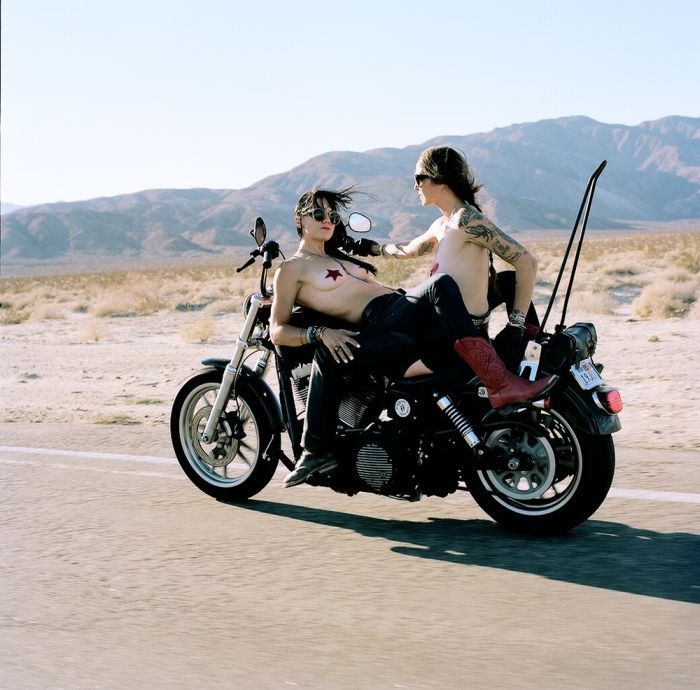 Girls on a motorcycle in Vijayawada