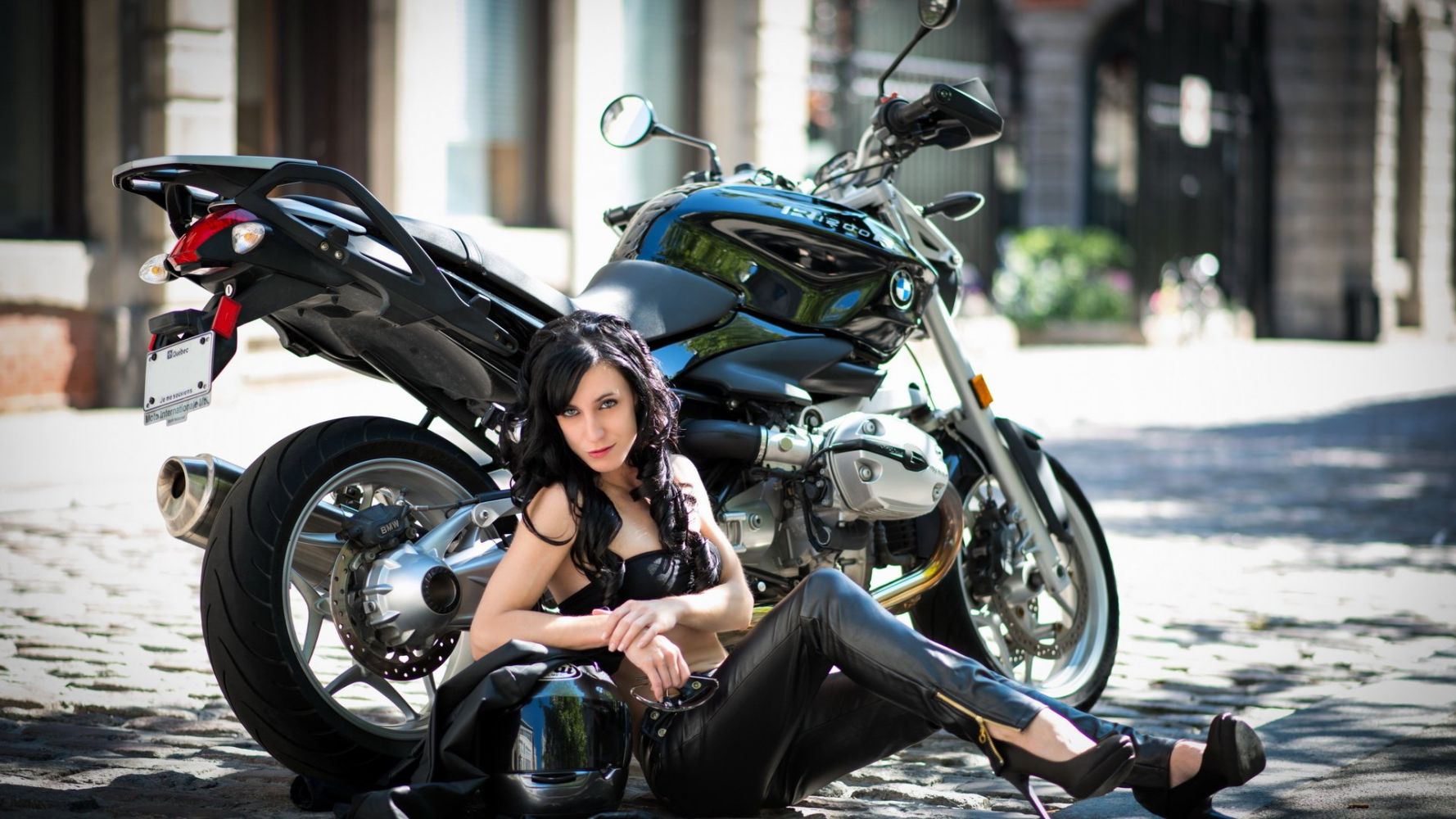 European women on bikes in Vijayawada