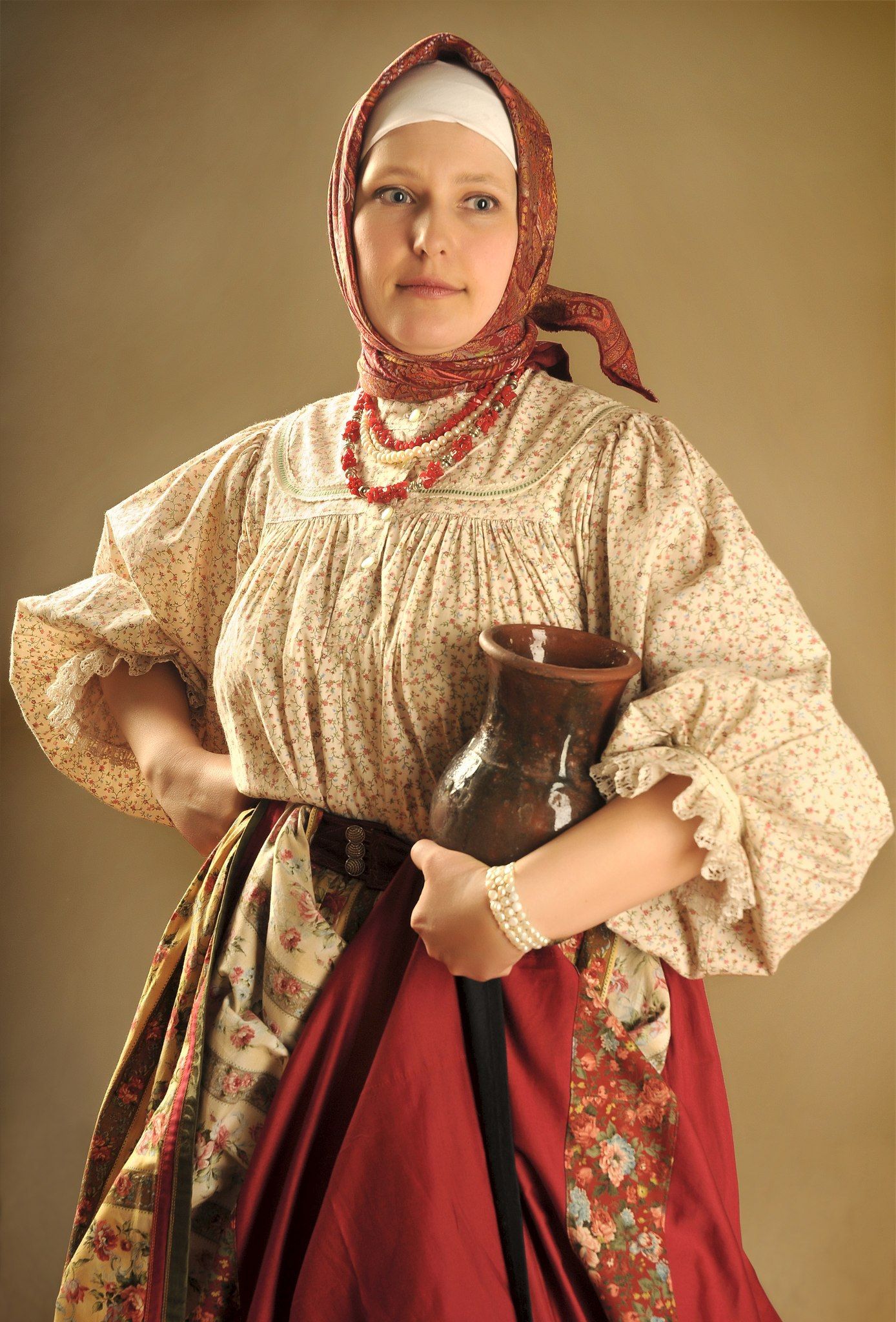 Girls in Slavic costumes in Vijayawada